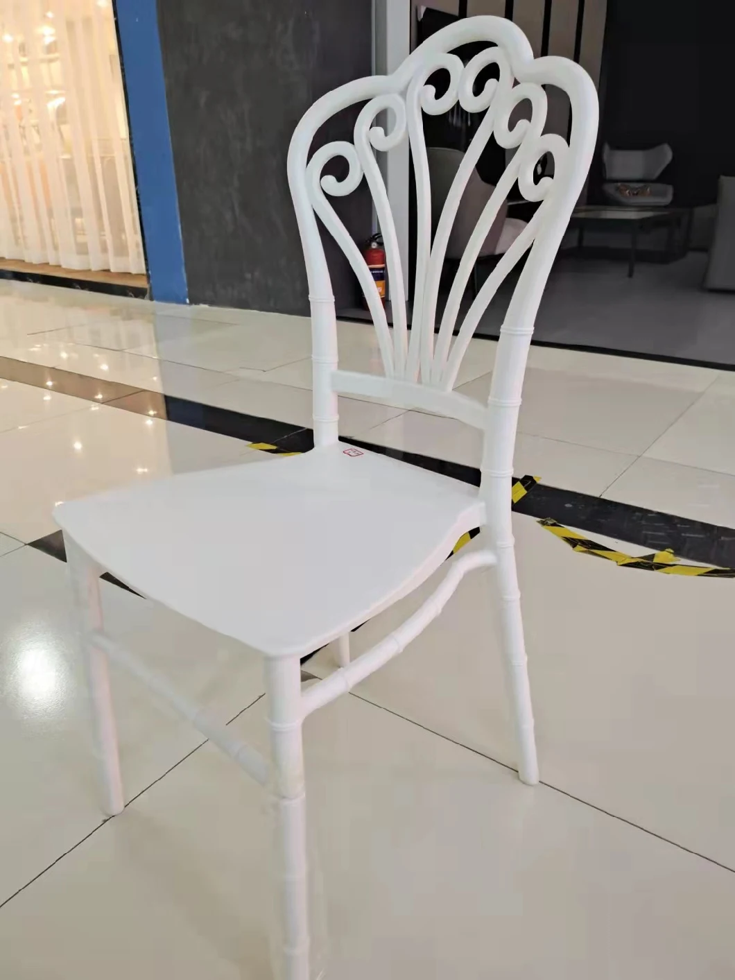 Modern White Plastic Stackable Dining Chair for Home, Hotel, Restaurant, Bar, Office