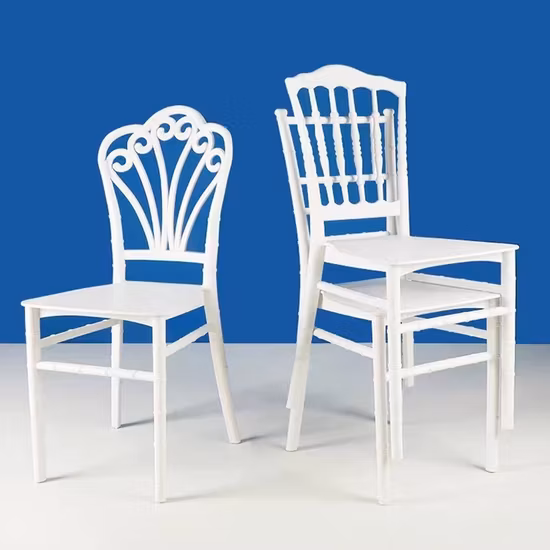 Basic Customization Ploypropylene Plastic Tiffany Wedding Events Dining Chiavari Chairs