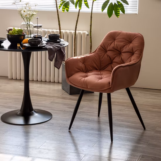 Plastic Chair with Velvet Cushion for Coffee Restaurant and Hotel