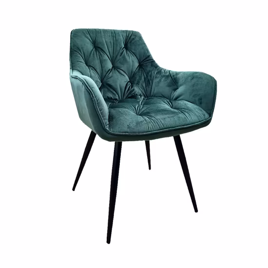 Plastic Chair with Velvet Cushion for Coffee Restaurant and Hotel