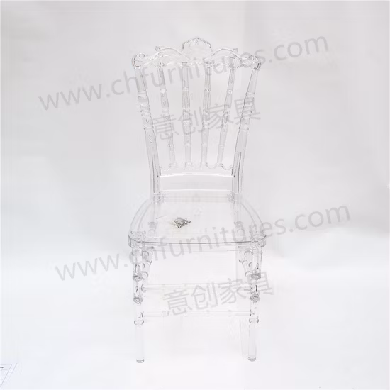 Hc-P14 Cadeira Real de Resina de Plástico Transparente Forte Cristal Transparente