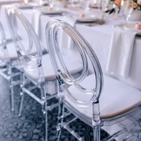 Cadeiras de plástico transparente por atacado Cadeira de jantar transparente barata