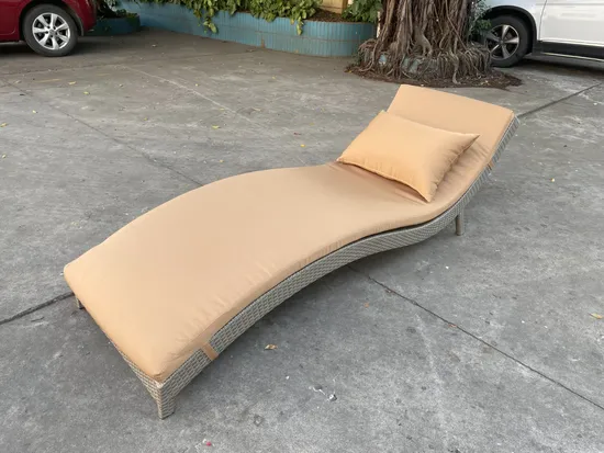 Venda imperdível moderno personalizado alumínio pe rattan vime sofá lounge conjuntos cadeira de lazer chinês pátio jardim hotel praia tecido à mão cadeira de praia ao ar livre