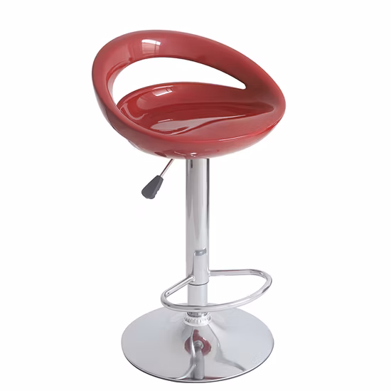 Venda de fábrica Café da manhã Ferro Metal Giratório Costas altas Estofado de Plástico Mesa de Balcão de Cozinha Banco de Bar Cadeira de Bar Bancos