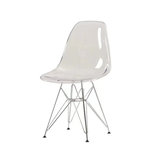 Cadeira de jantar de plástico de madeira de fábrica com design moderno barato para casa para cozinha de festa em restaurante