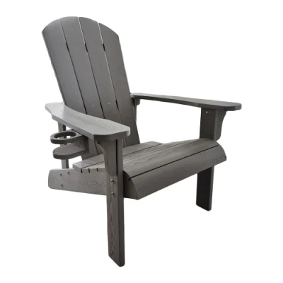 Cadeira Adirondack de design moderno de poliestireno/madeira plástica para ambientes externos com novo design