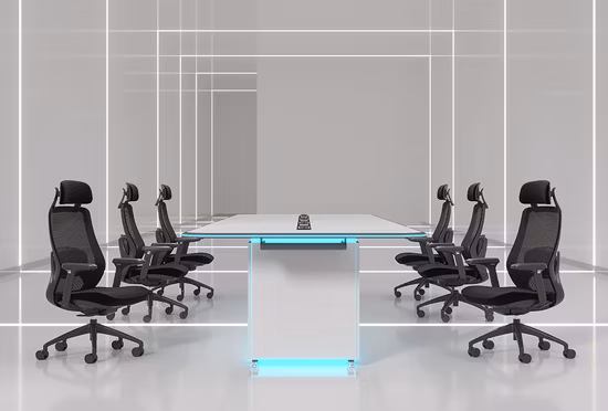 Malha moderna ergonômica giratória rodas baratas rede de plástico visitante preta cadeira de reunião conferência escritório