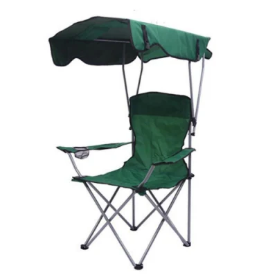 Cadeira de praia dobrável portátil banquinho de pesca com elevador e guarda-chuva acessórios de acampamento móveis ao ar livre pano Oxford Wyz20333