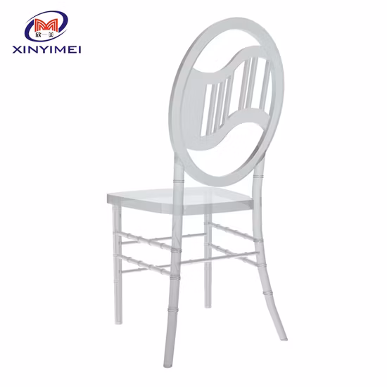 Cadeira Chiavari de jantar elegante de plástico acrílico transparente