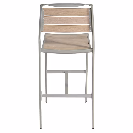 Banqueta retrô nostalgia de algodão e linho com pés de madeira em banco de sapatos (M-X3185)