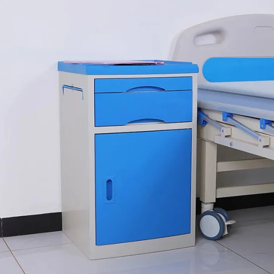 Preço de fábrica Móveis médicos personalizados de alta qualidade Armário de plástico Mesa de cabeceira para hospital tamanho para UTI